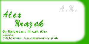 alex mrazek business card